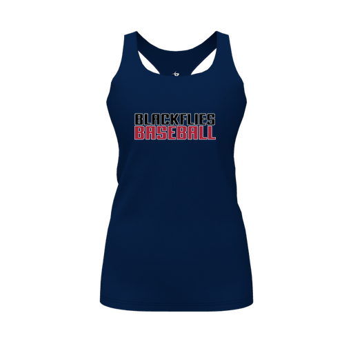[CUS-DFW-RCBK-PER-NVY-FYS-LOGO2] Racerback Tank Top (Female Youth S, Navy, Logo 2)
