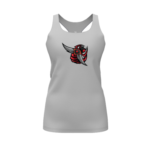 [FT0TRBGY-FYS-LOGO1] Decker Racerback Tank Top (Female Youth S, Gray, Logo 1)