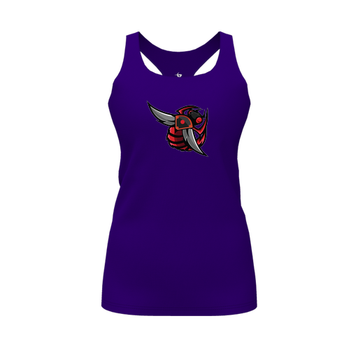 [CUS-DFW-RCBK-PER-PUR-FYS-LOGO1] Racerback Tank Top (Female Youth S, Purple, Logo 1)