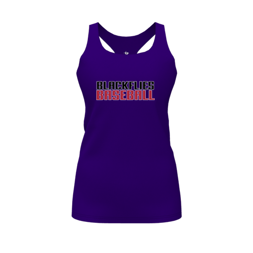 [CUS-DFW-RCBK-PER-PUR-FYS-LOGO2] Racerback Tank Top (Female Youth S, Purple, Logo 2)