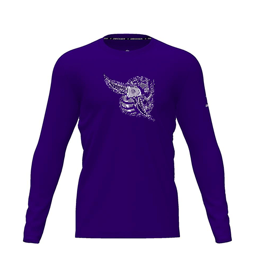 [CUS-DRIF-TEES-PER-CNK-LSL-PUR-YXS-LOGO1] Dri Fit Performance T-Shirt (Youth XS, Purple, Logo 1, Long Sleeve)