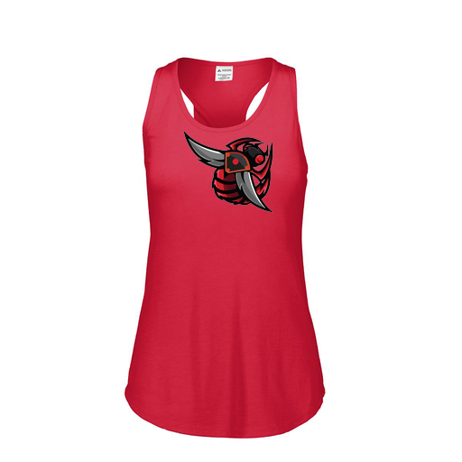 [3078.V96.S-LOGO1] Ladies Tri Blend Tank Top (Female Adult S, Red, Logo 1)