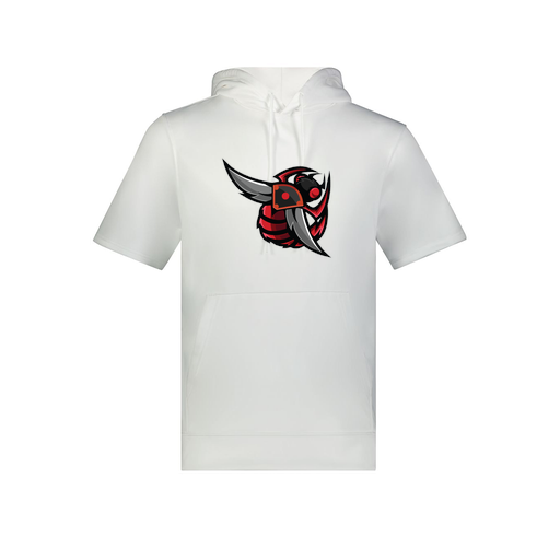 [6871.005.S-LOGO1] Men's Dri Fit Short Sleeve Hoodie (Adult S, White, Logo 1)