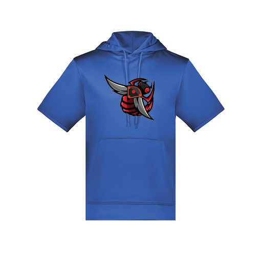 [6871.060.S-LOGO1] Men's Dri Fit Short Sleeve Hoodie (Adult S, Royal, Logo 1)