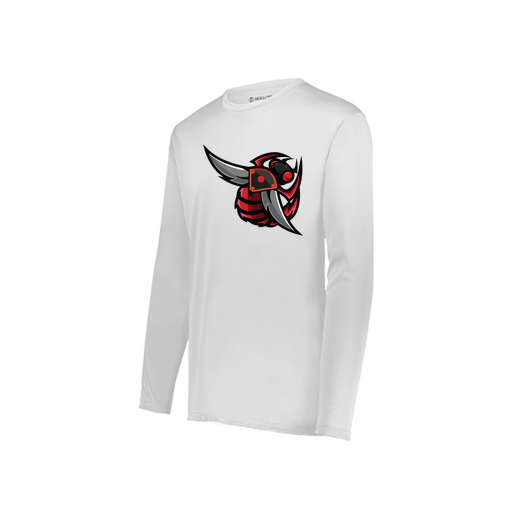 [222822.005.XS-LOGO1] Men's LS Smooth Sport Shirt (Adult XS, White, Logo 1)