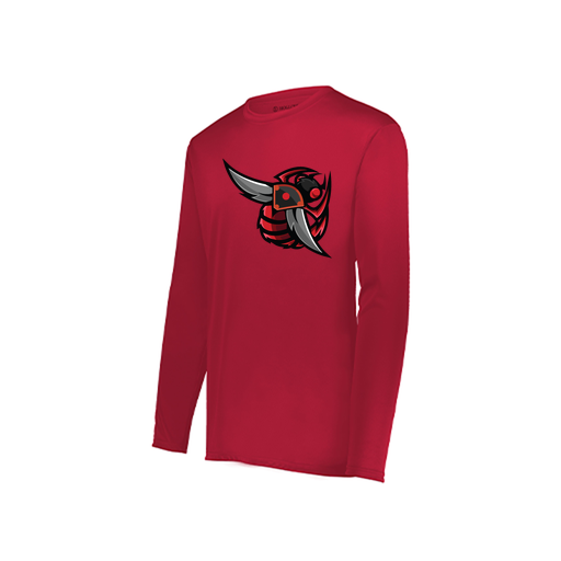 [222822.083.XS-LOGO1] Men's LS Smooth Sport Shirt (Adult XS, Red, Logo 1)