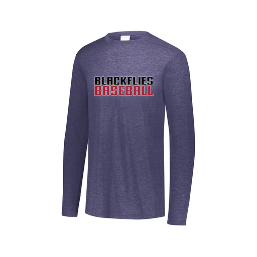 [FTLCUBNV-AXS-LOGO2] Decker Men's Tri-Blend T-Shirt - Long Sleeve (Adult XS, Navy, Logo 2)