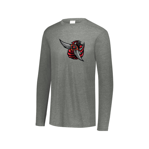 [FTLCUBGY-AXS-LOGO1] Decker Men's Tri-Blend T-Shirt - Long Sleeve (Adult XS, Gray, Logo 1)