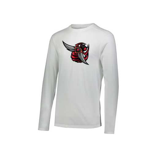 [3076.005.S-LOGO1] Youth LS Ultra-blend T-Shirt (Youth S, White, Logo 1)