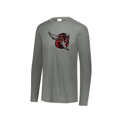 [FTLCUBGY-YS-LOGO1] Decker Youth Tri-Blend T-Shirt - Long Sleeve (Youth S, Gray, Logo 1)