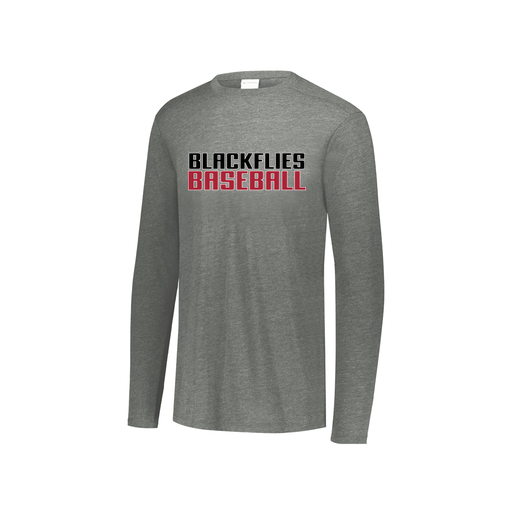[FTLCUBGY-YS-LOGO2] Decker Youth Tri-Blend T-Shirt - Long Sleeve (Youth S, Gray, Logo 2)