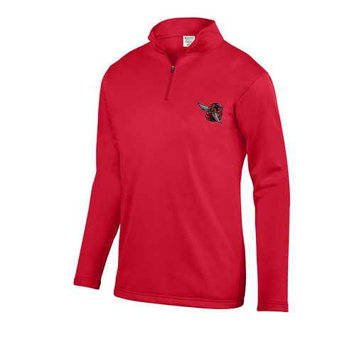 [FOLQFFRD-YS-LOGO1] Decker Youth FlexFleece 1/4 Zip (Youth S, Red, Logo 1)